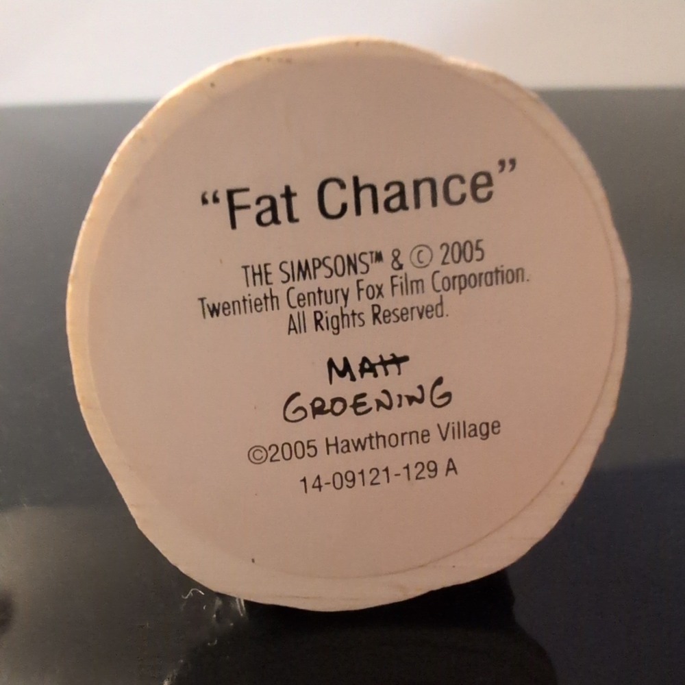 Hawthorne Village Simpsons Fat Chance Homer Santa Figurine 2005 - Picture 5 of 5